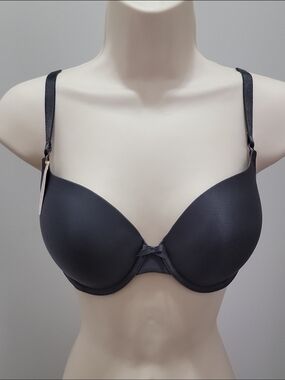 Victoria's Secret Sexy Tee Demi Bra 32DD Dark Gray Charcoal Smooth Underwire